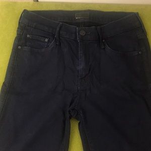Mother The Looker Crop Navy Jeans Size 27